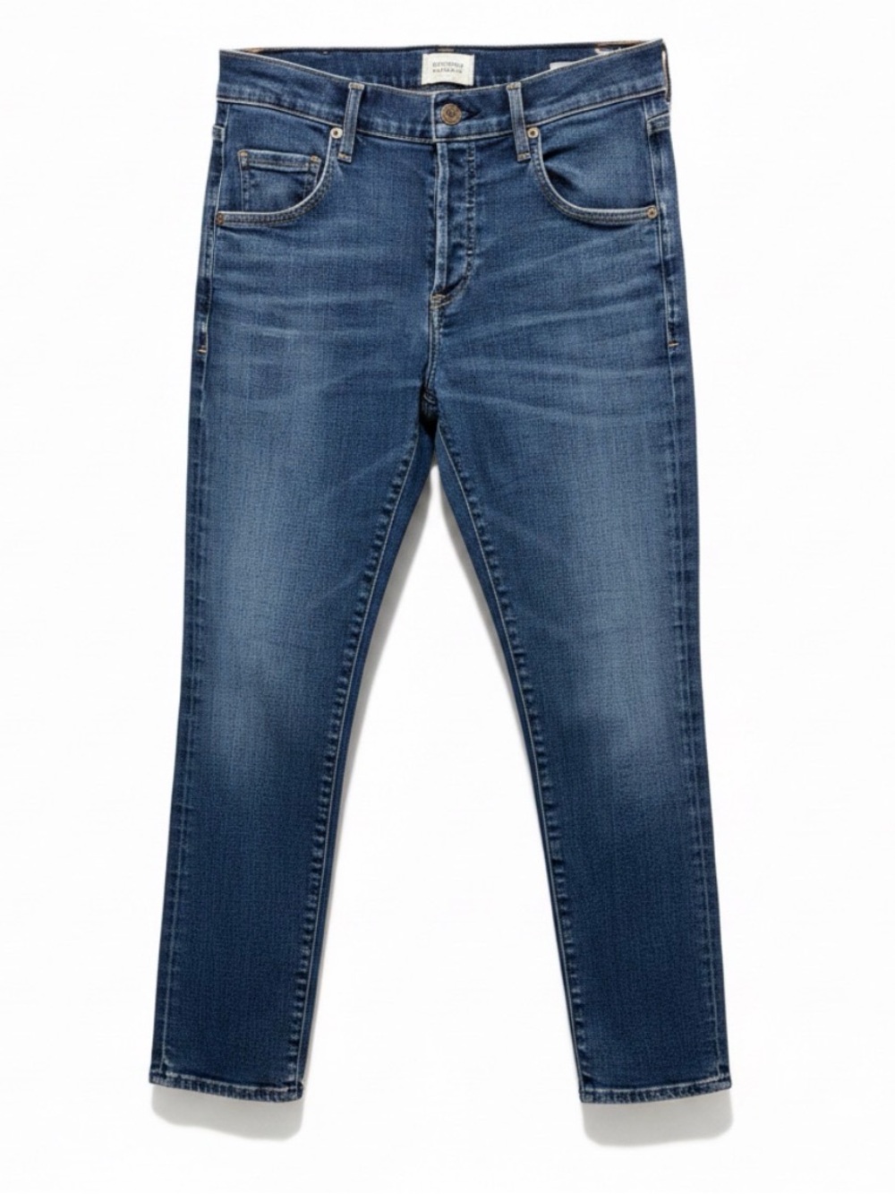 Citizens Of Humanity Mid Rise Emerson Straight Crop Blue Jeans
